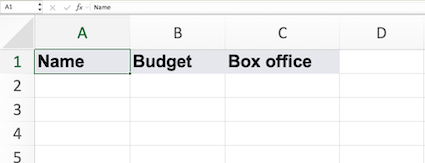 Excel Import Template